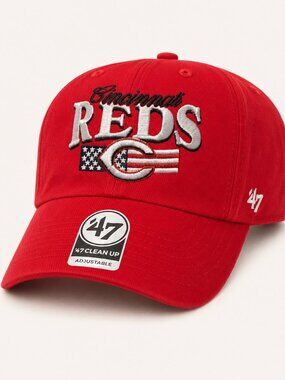 '47 Brand Cincinnati Reds Flag Stack Clean Up Cap